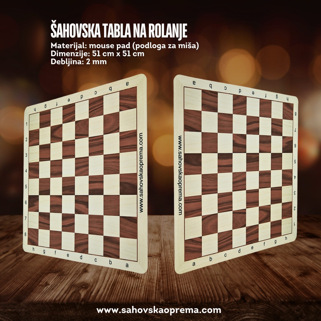 MOUSEPAD Šahovska tabla na rolanje 20KM